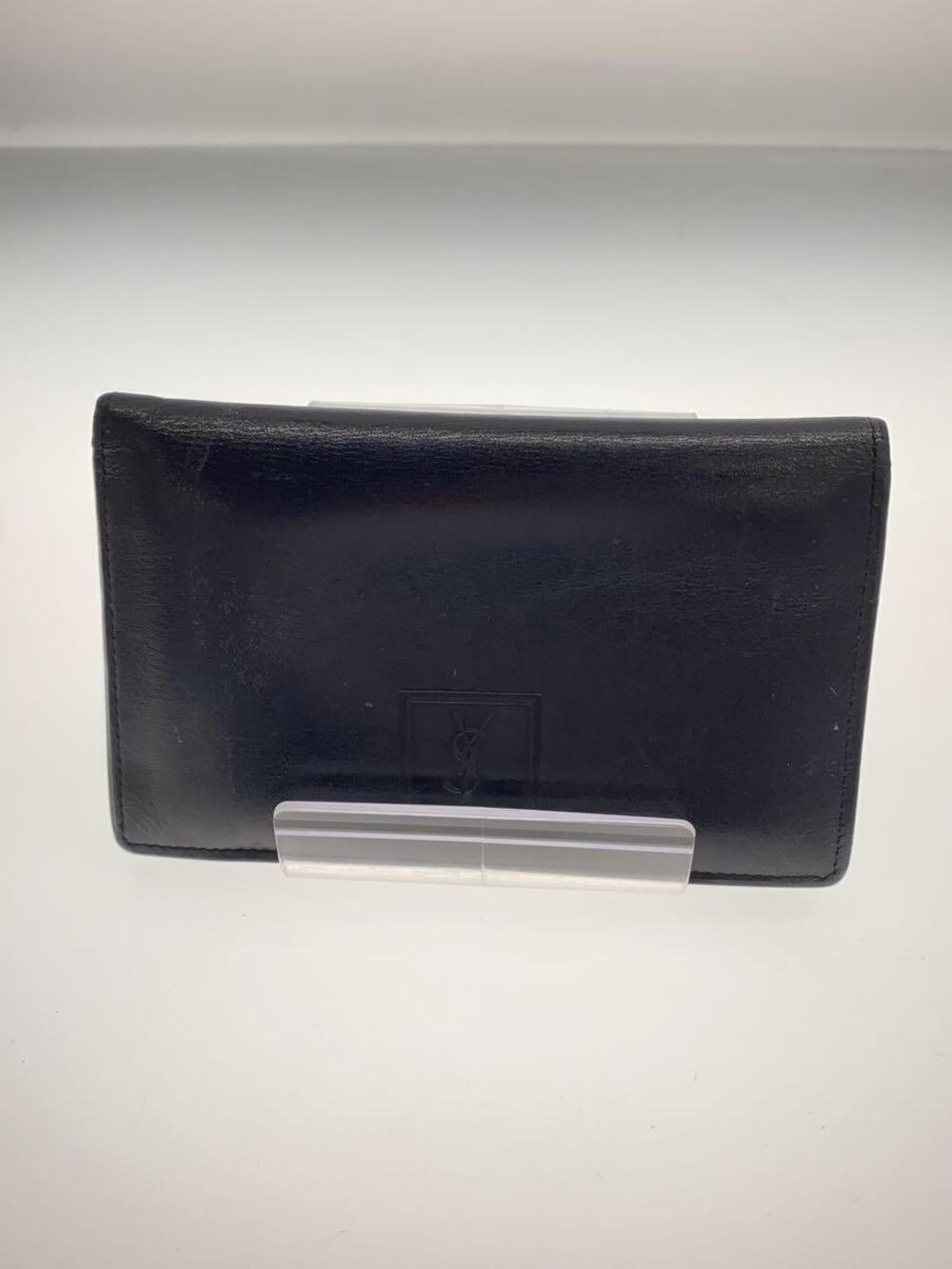 Saint Laurent Yves Card Case Wallet Leather Black
